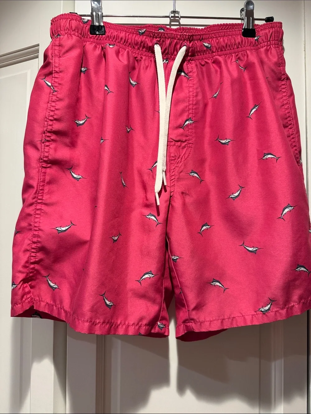 Old Navy Pink Marlin-Print Swim Trunks